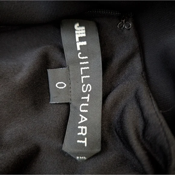 Jill Jill Stuart Long Sleeve High Slit Black Formal Evening Gown Size 0 - Picture 7 of 7